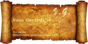 Vass Gertrúd névjegykártya