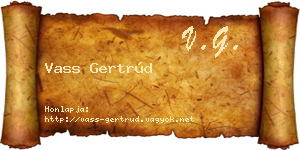 Vass Gertrúd névjegykártya