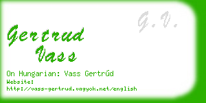 gertrud vass business card